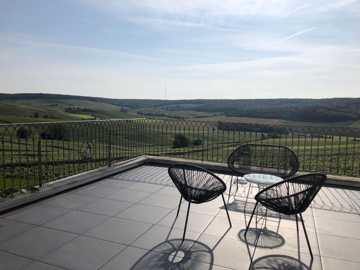 Villa Floressens En Champagne Terrasse Privative Sur Le Vignoble Fleury-la-Riviere Exterior foto