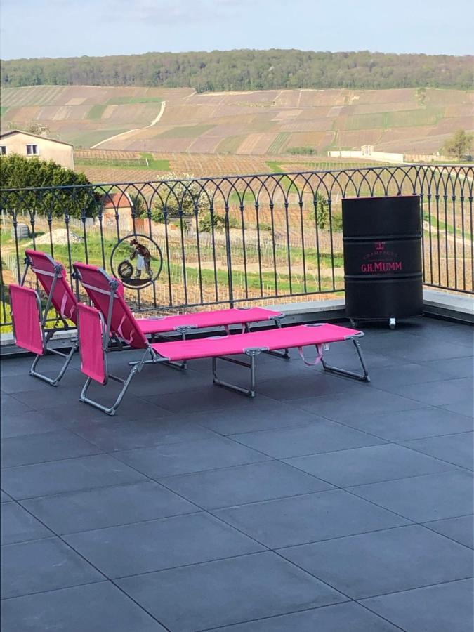 Villa Floressens En Champagne Terrasse Privative Sur Le Vignoble Fleury-la-Riviere Exterior foto